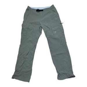 Mountain Hardwear Cargo Hiking Pants Women's 8 Olive Green Pockets Outdoor